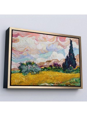 Uslucan Alışveriş Ahşap Çerçeveli Vincent Van Gogh - Buğday Tarlası TABLO-7150