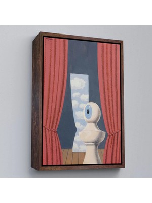 Uslucan Alışveriş Ahşap Çerçeveli Rene Magritte Belçika Sürrealizim Shekspare TABLO-7327