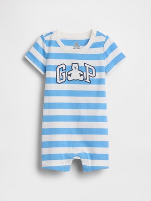 Gap Bebek Açık Mavi Logo Şort Tulum