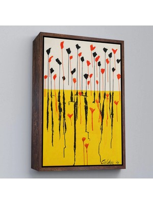 Uslucan Alışveriş Ahşap Çerçeveli Alexander Calder - Damlalar Tablo - DROPS-7285