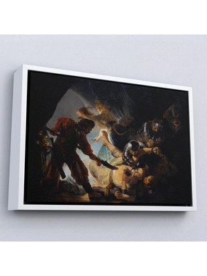 Uslucan Alışveriş Ahşap Çerçeveli Rembrandt - Samson'un Körleştirilmesi Tablo - The Blinding Of SAMSON-7141