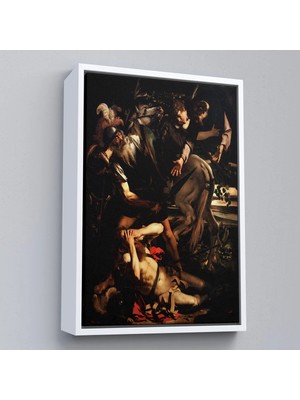 Uslucan Alışveriş Ahşap Çerçeveli Caravaggio - Aziz Paul'un Dönüşümü Tablo - The Conversion Of Saint PAUL-7423