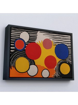 Uslucan Alışveriş Ahşap Çerçeveli Alexander Calder - Kuş Yuvası Tablosu Bird's NEST-7056