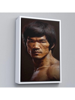 Uslucan Alışveriş Ahşap Çerçeveli Bruce Lee TABLOSU-7749