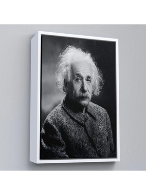 Uslucan Alışveriş Ahşap Çerçeveli Albert Einstein TABLO-7845