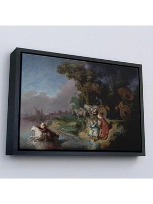 Uslucan Alışveriş Ahşap Çerçeveli Rembrandt - Avrupalının Kaşırılışı Tablo - The Abduction Of EUROPA-7138