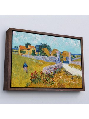 Uslucan Alışveriş Ahşap Çerçeveli Vincent Van Gogh Provence’de Çiftlik Evi TABLO-7168