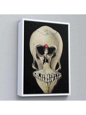 Uslucan Alışveriş Ahşap Çerçeveli Salvador Dali - Balerin ve Kafatası TABLO-7393