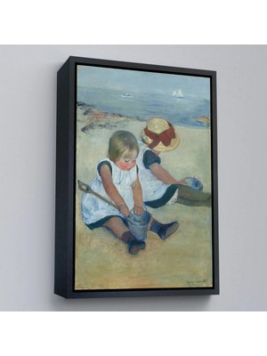 Uslucan Alışveriş Ahşap Çerçeveli Mary Cassatt - Sahilde Oynayan Çocuklar TABLO-8092