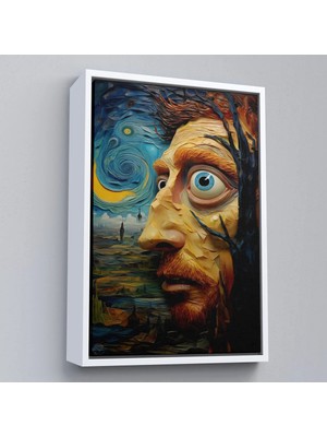 Uslucan Alışveriş Ahşap Çerçeveli Vincent Van Gogh Tarzı Portre TABLOSU-7817