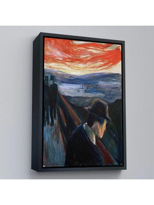 Uslucan Alışveriş Ahşap Çerçeveli Edvard Munch - Çaresizlik Tablosu - DESPAIR-8108