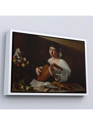 Uslucan Alışveriş Ahşap Çerçeveli Caravaggio - Latva Çalan Kadın TABLO-7143