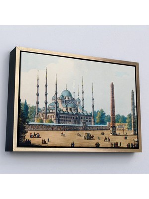 Uslucan Alışveriş Ahşap Çerçeveli Sultan Ahmet Cami Osmanlı Dönemi TABLOSU-7032