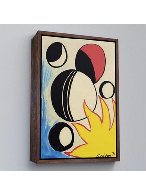 Uslucan Alışveriş Ahşap Çerçeveli Alexander Calder - Güneşin Arkasındaki Paskalya Yumurtaları TABLO--7286