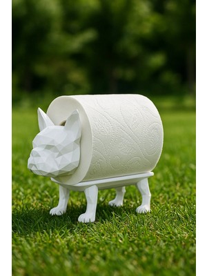 Uslucan Alışveriş Dekoratif Tuvalet Kağıdı Pratik Ev Dekorasyon Buldog Tuvalet Tasarım 14 x 12 cm