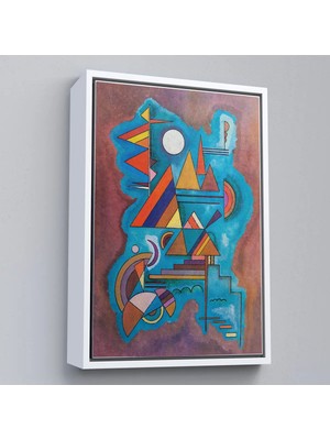 Uslucan Alışveriş Ahşap Çerçeveli Wassily Kandinsky - Ayakta Duran Tablo - STANDING-7498