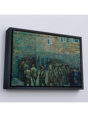 Uslucan Alışveriş Ahşap Çerçeveli Vincent Van Gogh Tutuklular Çemberi Tablo - Prisoners' ROUND-7180