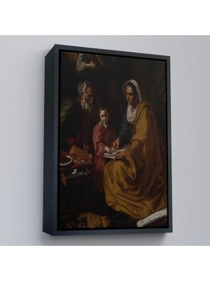 uslucan alışveriş ahşap çerçeveli diego velázquez - 'nin eğitimi tablo - the education of the vırgın-7426