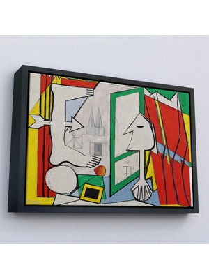 Uslucan Alışveriş Ahşap Çerçeveli Pablo Picasso - Açık Pencere Tablo - La Fenetre OUVERTE-7091
