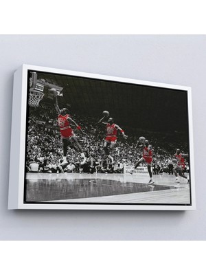 Uslucan Alışveriş Ahşap Çerçeveli Michael Jordan TABLO-7200