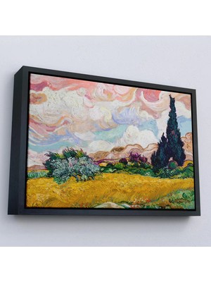 Uslucan Alışveriş Ahşap Çerçeveli Vincent Van Gogh - Buğday Tarlası TABLO-7150