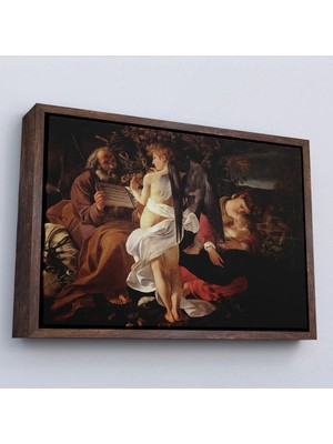 Uslucan Alışveriş Ahşap Çerçeveli Caravaggio - Mısır'a Uçuşta Dinlenin Tablo - Rest On The Flight Into EGYPT-7119