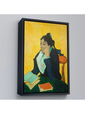 Uslucan Alışveriş Ahşap Çerçeveli Vincent Van Gogh - Kitaplarla Madame Ginoux TABLOSU-7448