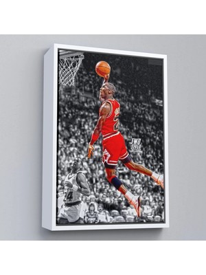 Uslucan Alışveriş Ahşap Çerçeveli Michael Jordan TABLO-7856