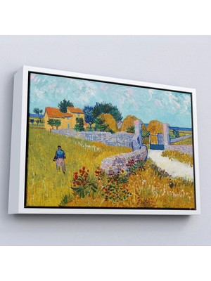 Uslucan Alışveriş Ahşap Çerçeveli Vincent Van Gogh Provence’de Çiftlik Evi TABLO-7168