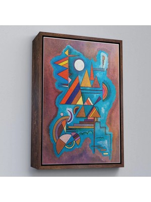 Uslucan Alışveriş Ahşap Çerçeveli Wassily Kandinsky - Ayakta Duran Tablo - STANDING-7498