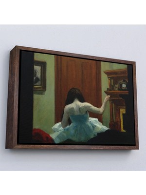 Uslucan Alışveriş Ahşap Çerçeveli Edward Hopper - New York Interior TABLO-7105