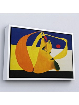 Uslucan Alışveriş Ahşap Çerçeveli Joan Miro Spanish - Kalem TABLOSU-7055
