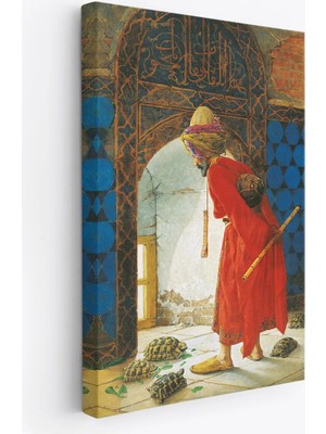 Uslucan Alışveriş Osman Hamdi Bey'in Kaplunbağa Terbiyecisi Isimli Eseri Kanvas TABLO-5129