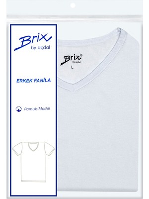 Brix Modal Erkek V Yaka Fanila L (3'li Paket)
