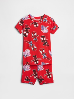 Gap Bebek Kırmızı Marvel Spider-Man %100 Organik Pamuk Pijama Takımı
