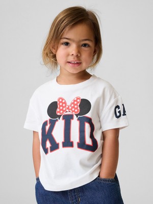 Gap Kız Bebek Beyaz Kid Grafik Baskılı T-Shirt