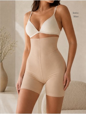 Intive Lingerie Papatya Yüksek Bel Beli Silikonlu Ultra Yüksek Bel Şort Korse