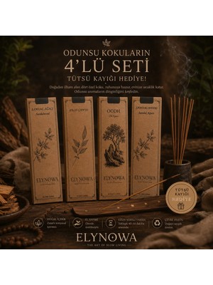 Odunsu Kokular Doğal Tütsüler 4X20 Adet - Uzun Süre Kalıcı Odunsu Aromalar