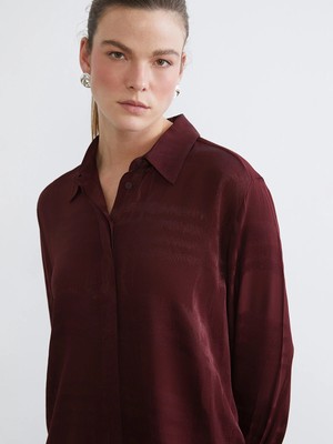 Lc Waikiki Yeni Sezon Desenli Oversize Kadın Gömlek