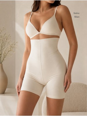 Intive Lingerie Papatya Yüksek Bel Beli Silikonlu Ultra Yüksek Bel Şort Korse