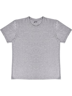 Brix Erkek Elastan O Yaka Tshirt Gri L  (3'li Paket)