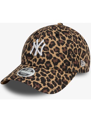 New Era 9forty New York Yankees Leopard Kadın Kahverengi Şapka.-
