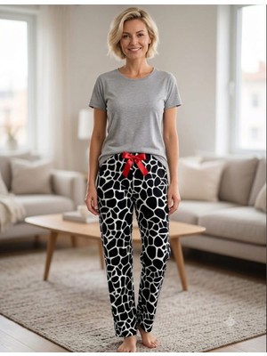 Lady Queen Bambu Likralı Ring Viskon Pijama Altı 6018