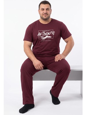 Fames Büyük Beden Erkek Born Original Yazılı Pijama Takımı