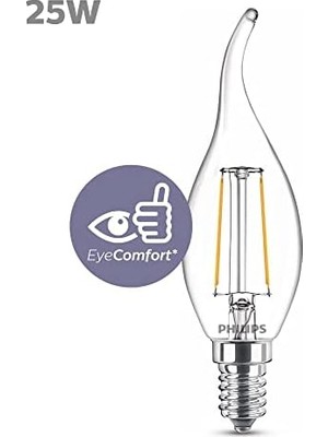 LED Classic 25W BA35 E14 Ww cl Dim Edilmez Sarı Işık Filament Ampul