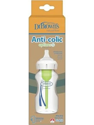 9 OZ/270 ml Geniş Ağız Cam Biberon, Tekli Paket (91700)