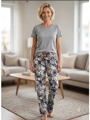 Lady Queen Bambu Likralı Ring Viskon Pijama Altı 6018