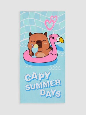 LC Waikiki Karışık Pamuklu Kız Çocuk Plaj Havlusu 70X150 cm  (S6)