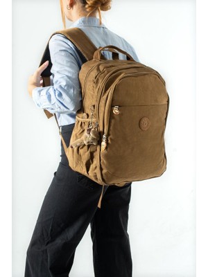 Baginn Unisex Klinkır Okul Çantası Lise Ortaokul Üniversite Sırt Çantası 40*30 cm Hafif Kumaş Çok Cepli 3k