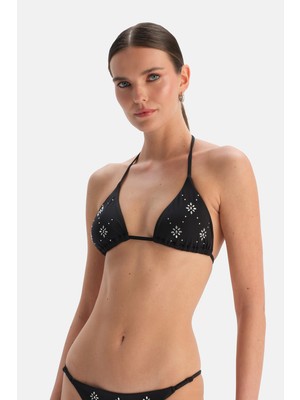 Dagi Siyah Üçgen Küçük Bikini Üst